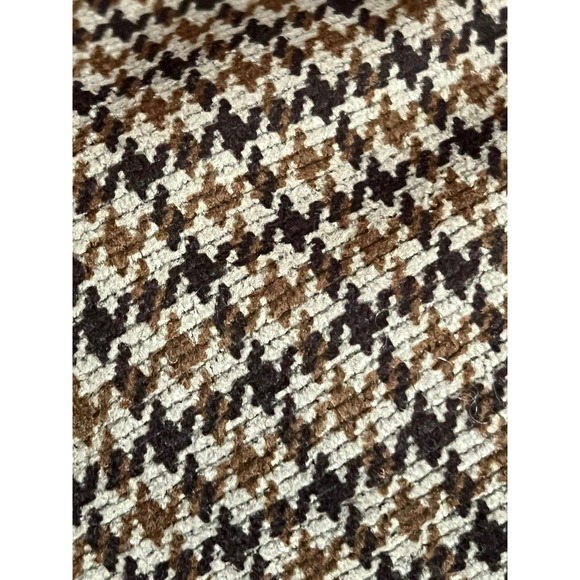 Uncut- Ralph Lauren Houndstooth Upholstery‎ Fabric 4.5 Yards Brown Designer - Picture 1 of 7